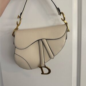 Dior Cream Saddle Bag